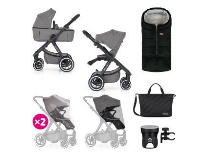 PETITE&MARS SET XXL Kočík kombinovaný ICON 2V1 AIR (Variant Mocha Beige, Farba Béžová)