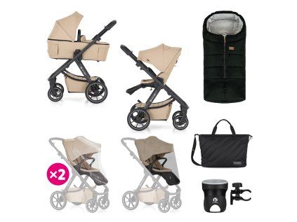 PETITE&MARS SET XXL Kočík kombinovaný ICON 2V1 RWS (Variant Mossy Green, Farba Zelená)