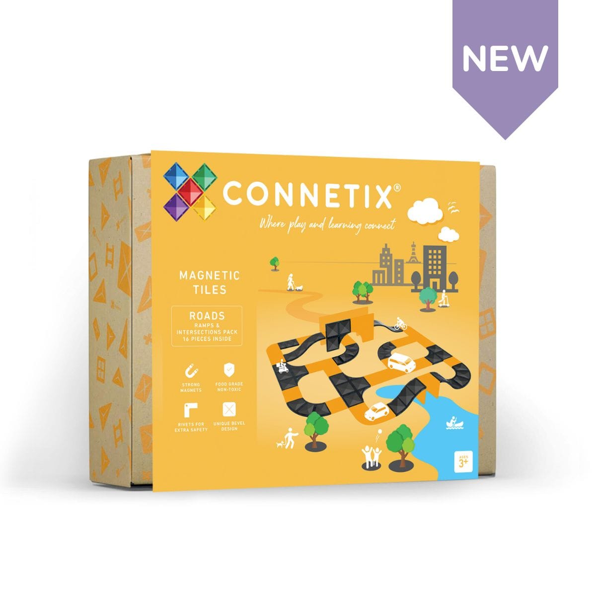 Škatuľa Connetix Ramps & Intersections 16 kusov