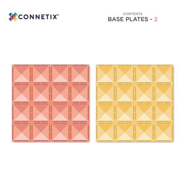 Prezentarea conținutului pachetului Connetix Base Plates 2 piese