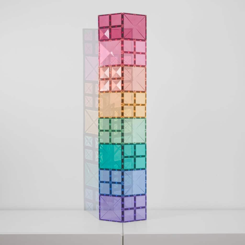Turn înalt din pătrate magnetice pastel Connetix