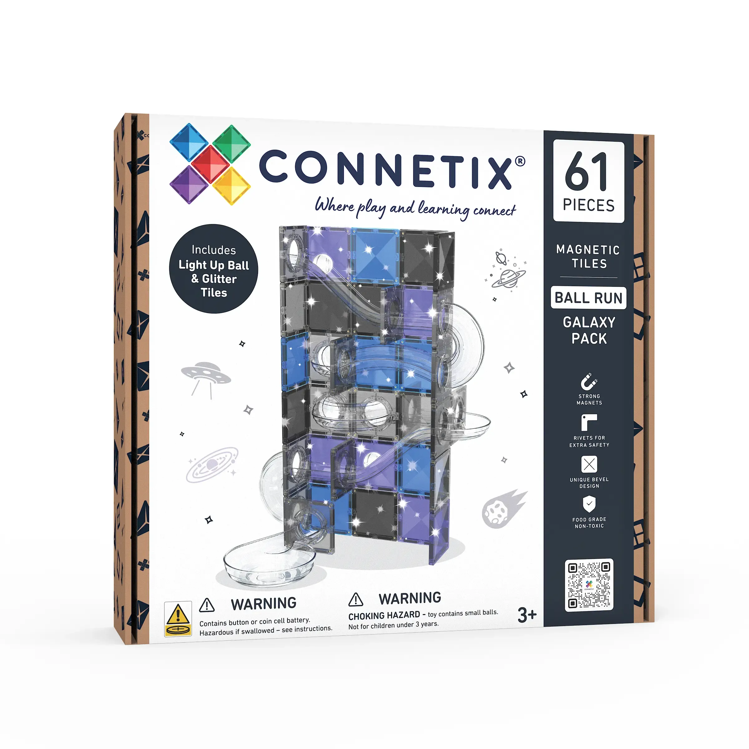 Cutia Connetix Ball Run Galaxy Pack 61 piese